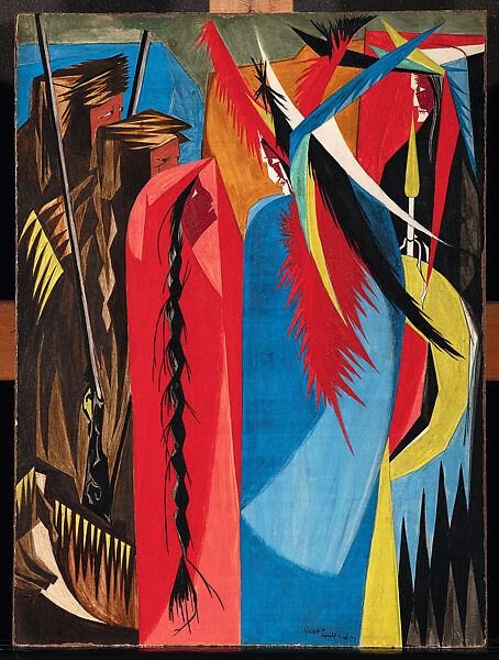 In all of your intercourse with the natives, treat them in the most friendly and conciliatory manner which thier own conduct will admit... Jefferson to Lewis & Clark, 1803, Jacob Lawrence (American, Atlantic City, New Jersey 1917–2000 Seattle, Washington), Egg tempera on hardboard 
