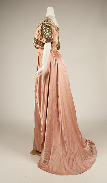 Evening dress, silk, American or European