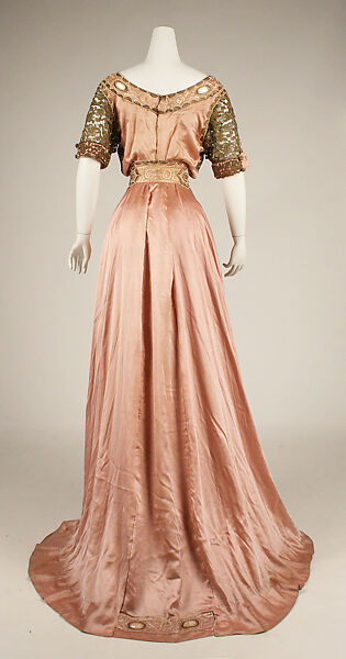 Evening dress, silk, American or European