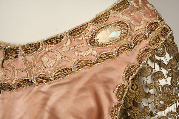 Evening dress, silk, American or European