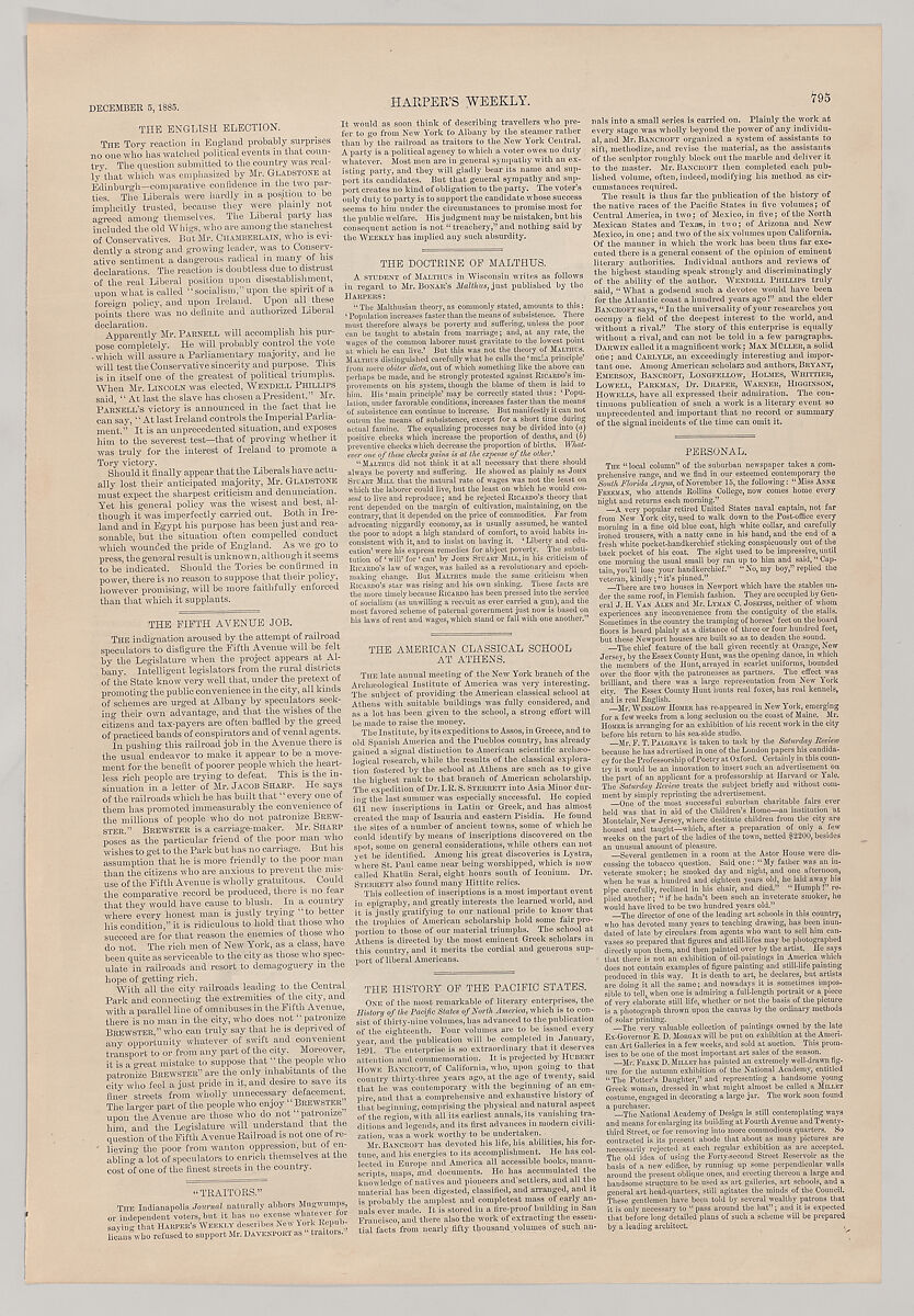 Advertisement for Street Car and Omnibus made by John Stephenson of New York, John Durand III (American, ca. 1824-ca. 1910), Wood engraving