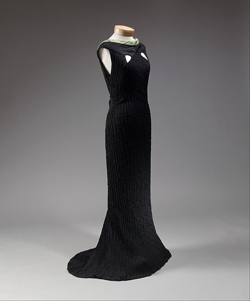 Dinner dress, Schiaparelli (French, founded 1927), silk, French 