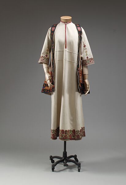 Ensemble, linen, wool, Greek 