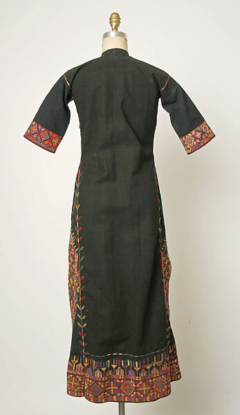 Woman's Coat with Embroidery, Cotton, silk; plain weave, embroidered