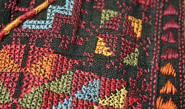 Woman's Coat with Embroidery, Cotton, silk; plain weave, embroidered