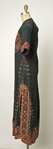 Woman's Coat with Embroidery, Cotton, silk; plain weave, embroidered
