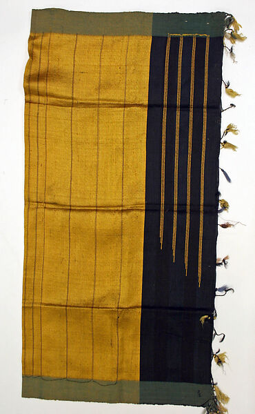 Ensemble, Silk, cotton, wool, metal wrapped thread