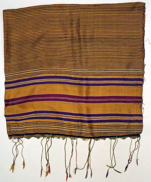 Ensemble, Silk, cotton, wool, metal wrapped thread