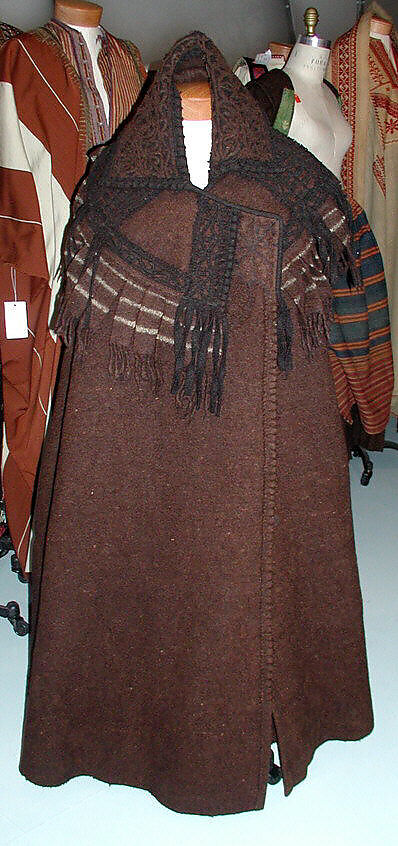 Ensemble, wool, linen, metal, Spanish