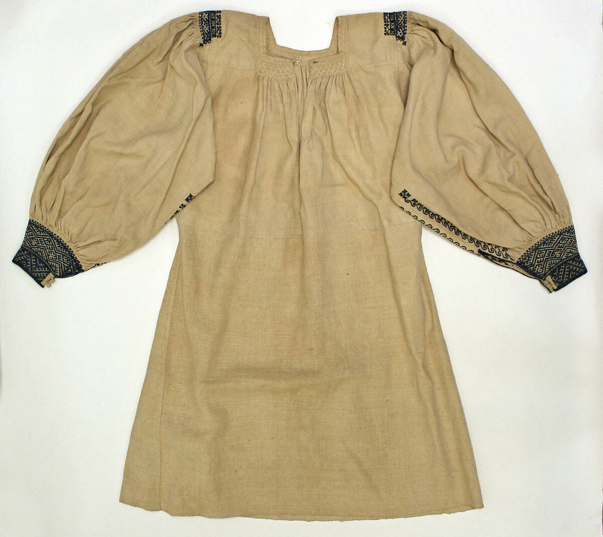Ensemble, wool, linen, metal, Spanish