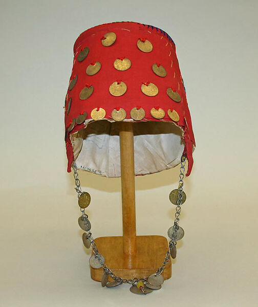 Ensemble, Wool, cotton, metal, metal wrapped thread; embroidered