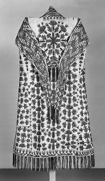 Cape, Silk; embroidered