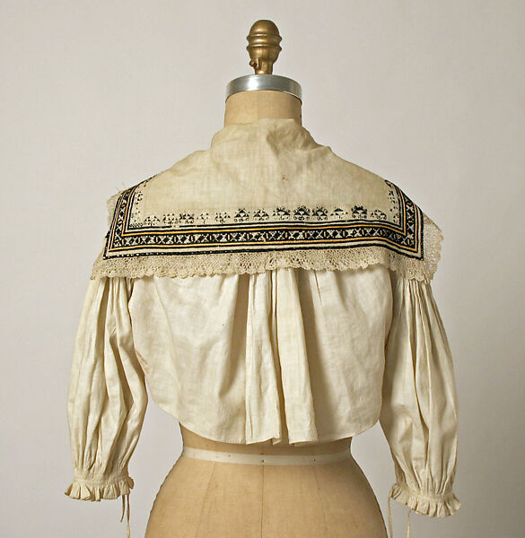 Ensemble, cotton, silk, Czech