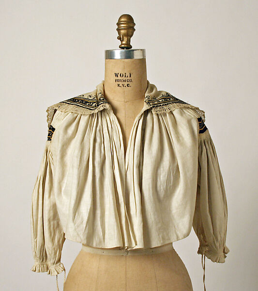 Ensemble, cotton, silk, Czech