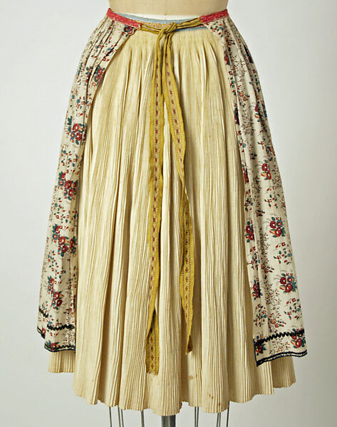 Ensemble, cotton, silk, Czech