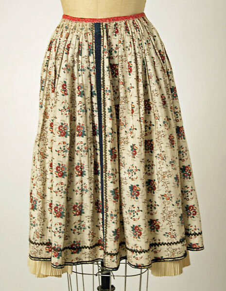 Ensemble, cotton, silk, Czech