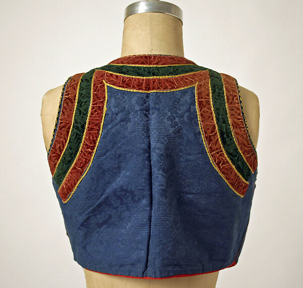 Ensemble, cotton, silk, Czech