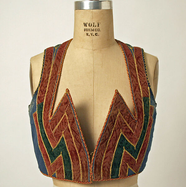 Ensemble, cotton, silk, Czech