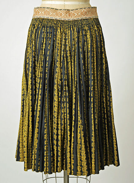 Ensemble, wool, silk, cotton, Czech