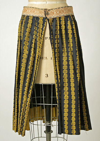 Ensemble, wool, silk, cotton, Czech