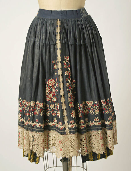 Ensemble, wool, silk, cotton, Czech