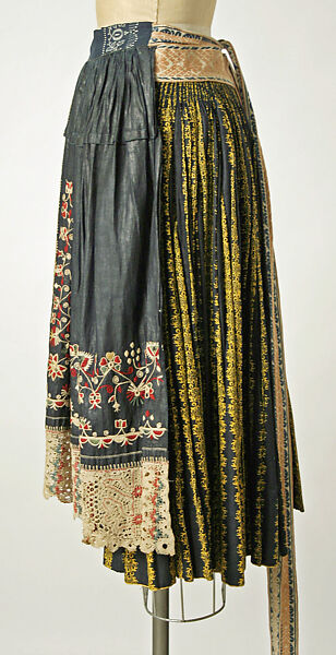 Ensemble, wool, silk, cotton, Czech