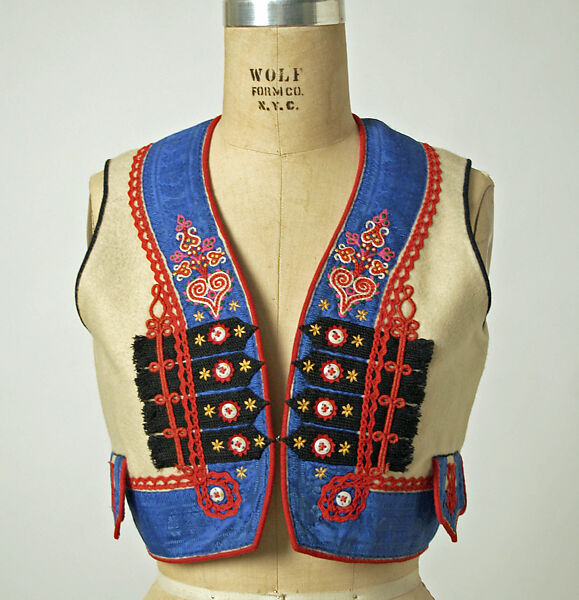 Ensemble, wool, silk, cotton, Czech