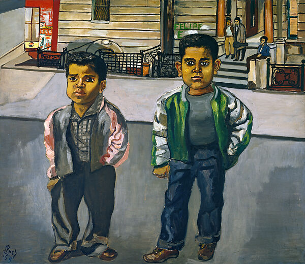 Dominican Boys on 108th Street, Alice Neel (American, Merion Square, Pennsylvania 1900–1984 New York), Oil on canvas 