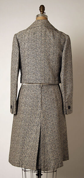 Suit, Geoffrey Beene (American, Haynesville, Louisiana 1927–2004 New York), (a, b) cotton blend; (c) plastic (vinyl), American