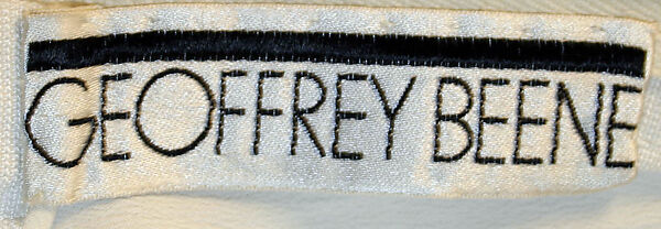 Suit, Geoffrey Beene (American, Haynesville, Louisiana 1927–2004 New York), (a, b) cotton blend; (c) plastic (vinyl), American