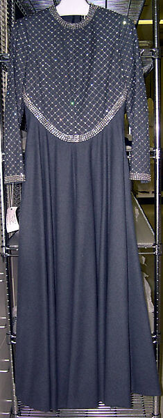 Evening dress, Geoffrey Beene (American, Haynesville, Louisiana 1927–2004 New York), wool, plastic, metallic, American