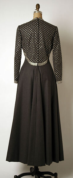 Evening dress, Geoffrey Beene (American, Haynesville, Louisiana 1927–2004 New York), wool, plastic, metallic, American