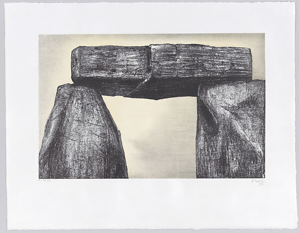 Stonehenge I; Balancing Lintel, Henry Moore (British, Castleford 1898–1986 Much Hadham), Lithograph 