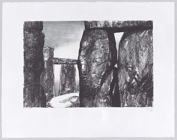 Stonehenge IV; Inside the Circle, Henry Moore (British, Castleford 1898–1986 Much Hadham), Lithograph 