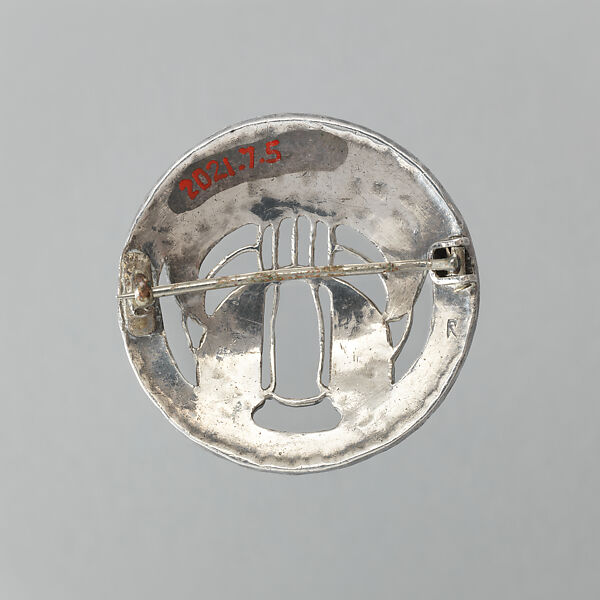 Round brooch with green enamel, Attributed to Frances McNair (British (born Scotland), 1873–1921), Silver, enamel, Scottish, probably Glasgow