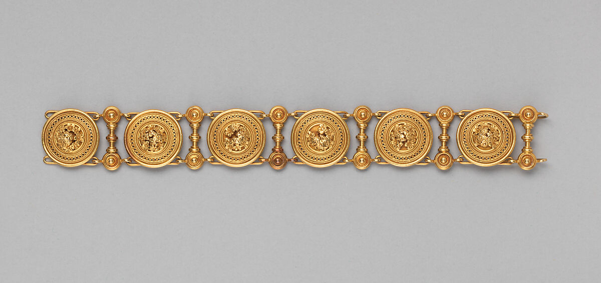 Bracelet, Firm of Castellani, Gold, Italian, Rome 