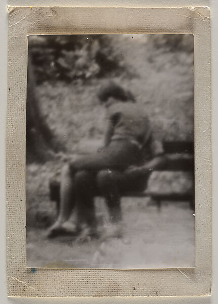 [Couple on Bench], Miroslav Tichý (Czech, Kyjov 1926–2011 Kyjov), Gelatin silver print 