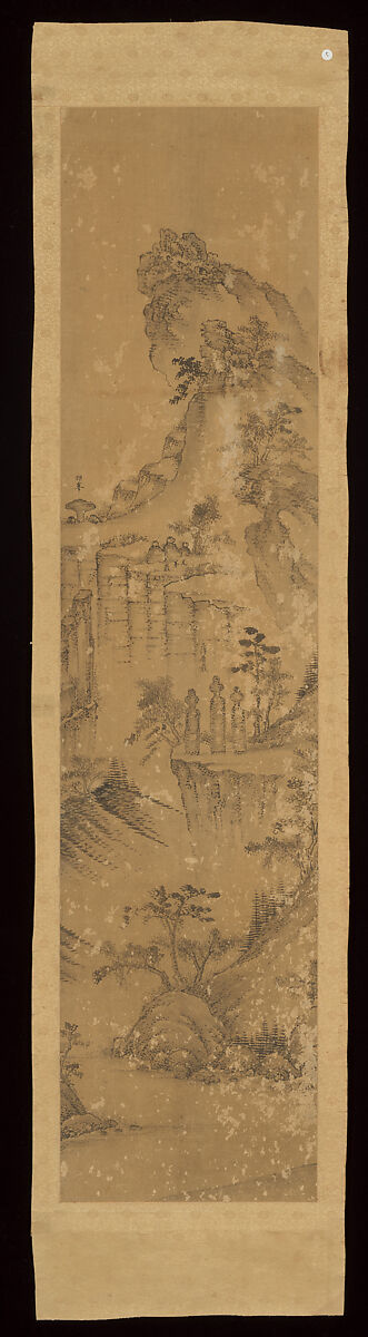 Chilbosan (Seven Jeweled Mountain), Unidentified artist 19th century, Set of 10 paintings previously in folding screen format; ink on cotton, Korea