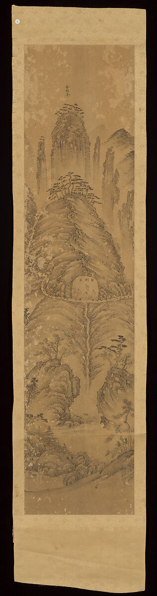 Chilbosan (Seven Jeweled Mountain), Unidentified artist 19th century, Set of 10 paintings previously in folding screen format; ink on cotton, Korea