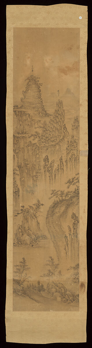 Chilbosan (Seven Jeweled Mountain), Unidentified artist 19th century, Set of 10 paintings previously in folding screen format; ink on cotton, Korea