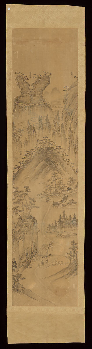 Chilbosan (Seven Jeweled Mountain), Unidentified artist 19th century, Set of 10 paintings previously in folding screen format; ink on cotton, Korea