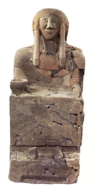 Seated figure, Basalt 