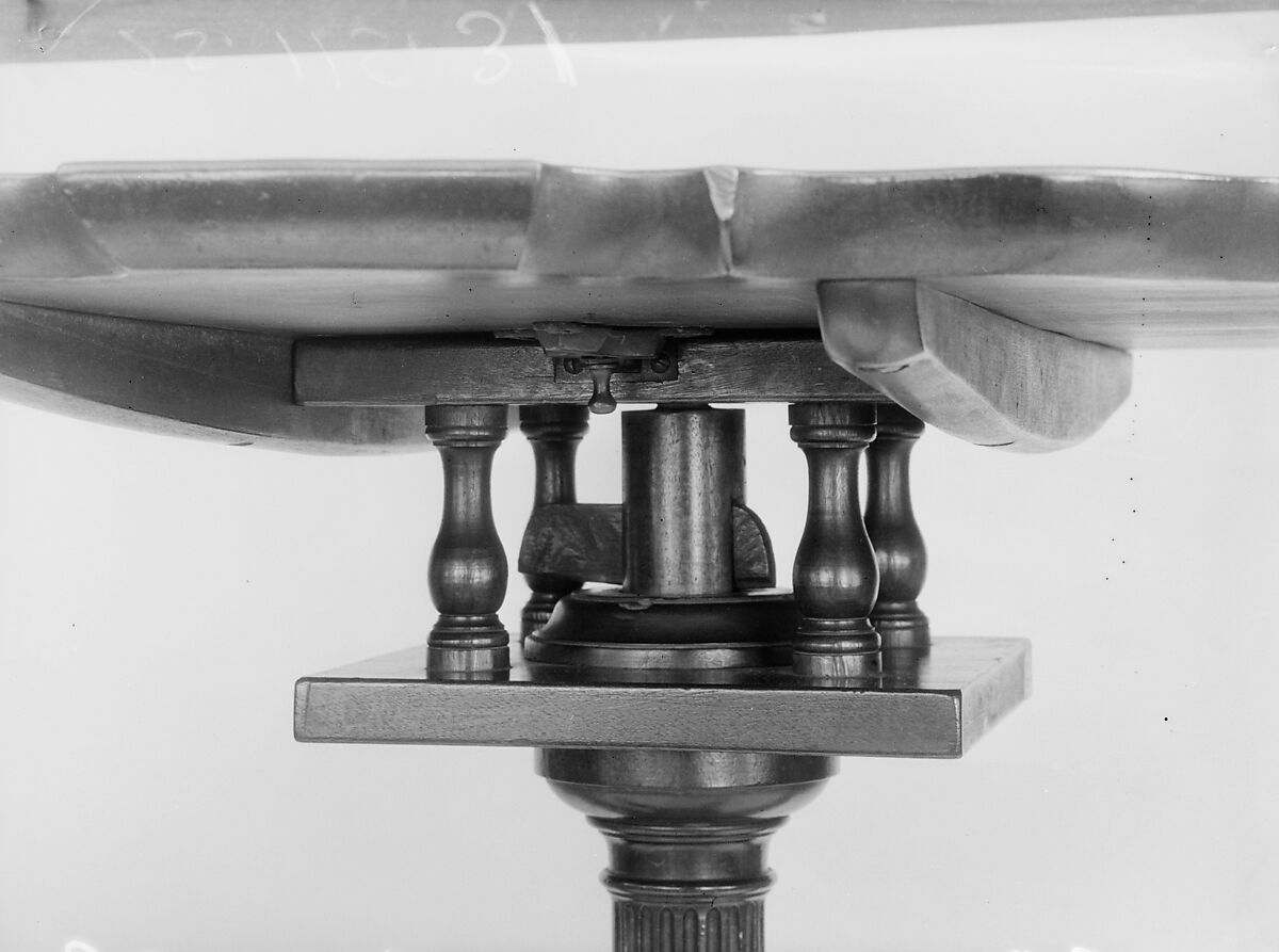 Tilt-Top Table, Mahogany; brass, iron, American