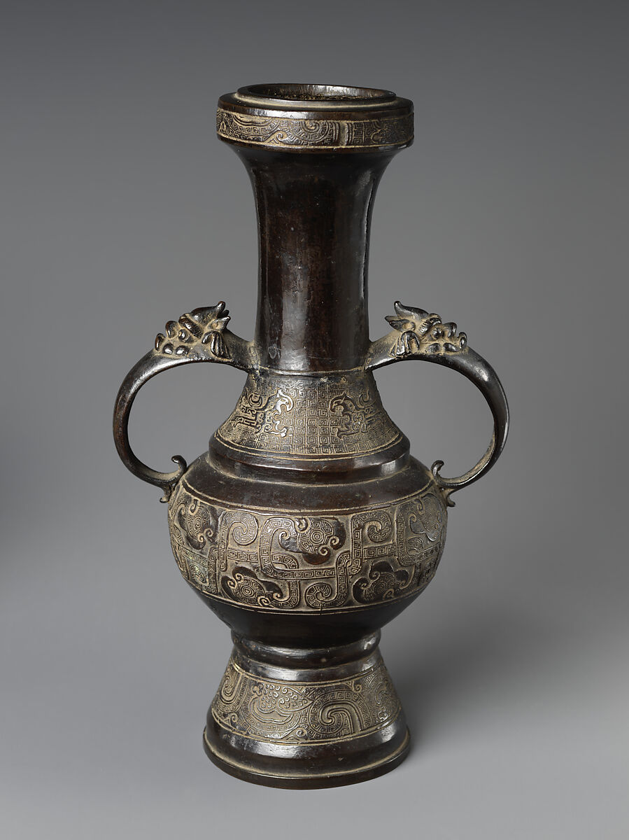 Vase with archaic-style motifs, Copper alloy, China