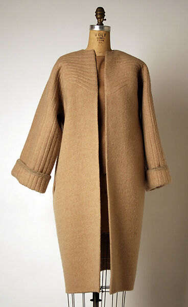 Ensemble, Geoffrey Beene (American, Haynesville, Louisiana 1927–2004 New York), (a) wool, leather; (b) wool; (c) leather, metal, American 