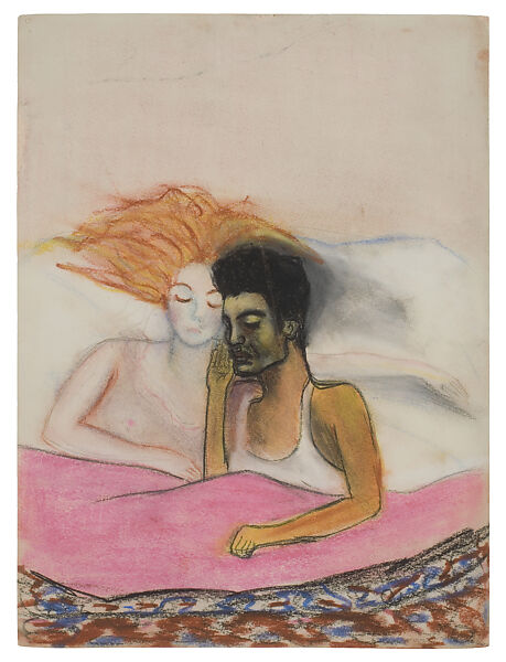 Alice and José, Alice Neel (American, Merion Square, Pennsylvania 1900–1984 New York), Watercolor and pastel on paper 