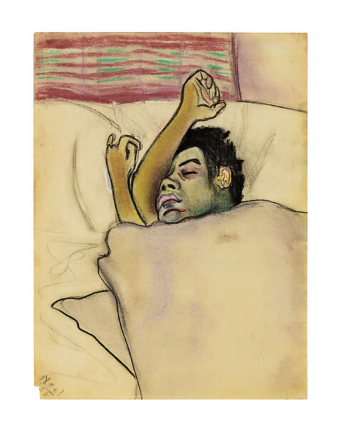 José Asleep, Alice Neel (American, Merion Square, Pennsylvania 1900–1984 New York), Pastel on paper 
