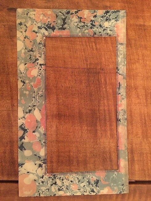 Folio with Marbled Decoration, Ink and pigments on marbled paper 