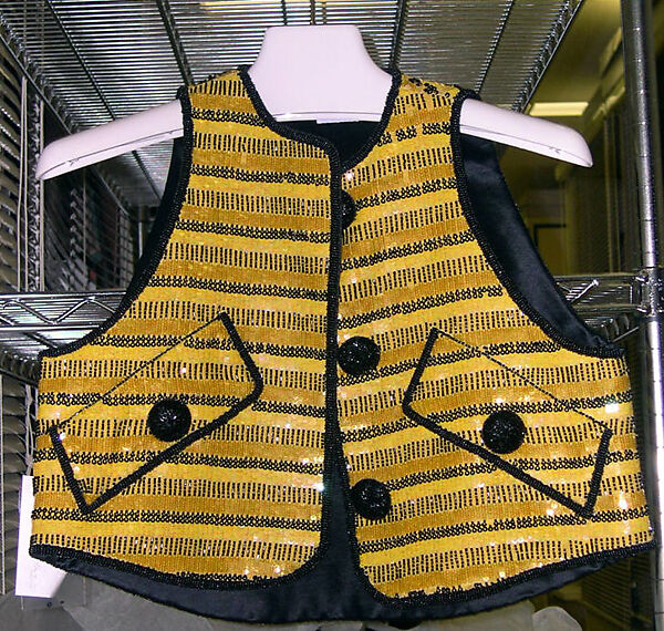 Waistcoat, Geoffrey Beene (American, Haynesville, Louisiana 1927–2004 New York), linen, plastic, American