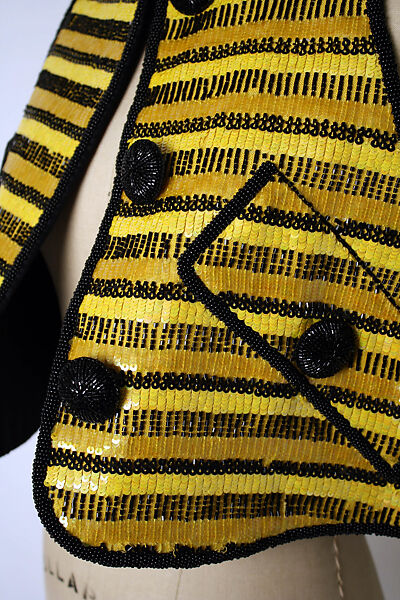 Waistcoat, Geoffrey Beene (American, Haynesville, Louisiana 1927–2004 New York), linen, plastic, American